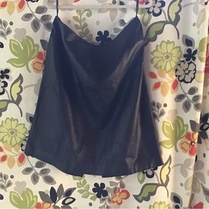 Valerie stevens lamb leather black skirt